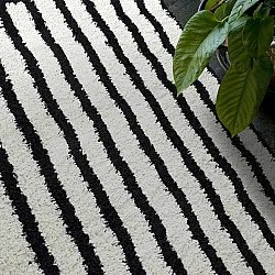 Shaggy rugs - Cluny (white/black)
