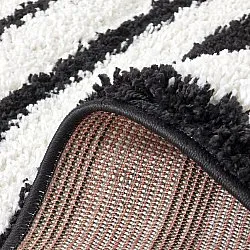 Shaggy rugs - Cluny (white/black)