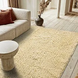 Shaggy rugs - Combarro Solid Cotton Shaggy (light yellow)