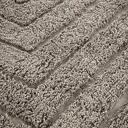 Round rug - Conara Natural Cotton Shaggy (taupe)