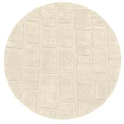 Round rug - Cyrus Natural Cotton Shaggy (beige)