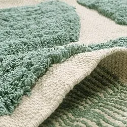Shaggy rugs - Cyrus Natural Cotton Shaggy (green)