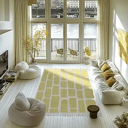 Shaggy rugs - Cyrus Natural Cotton Shaggy (yellow)