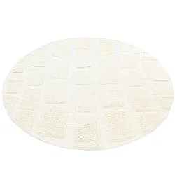 Round rug - Cyrus Natural Cotton Shaggy (off-white)