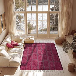Shaggy rugs - Cyrus Natural Cotton Shaggy (red)