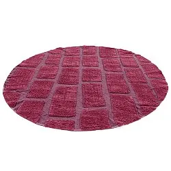 Round rug - Cyrus Natural Cotton Shaggy (red)