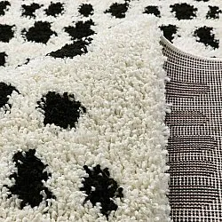 Shaggy rugs - Dotty (black/white)