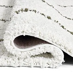 Shaggy rugs - Eze (white/green)