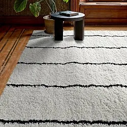 Shaggy rugs - Eze (white/black)