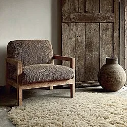 Round rug - Fassale Hand Woven Wool Shaggy (cream)