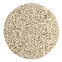 Round rug - Fassale Hand Woven Wool Shaggy (cream)