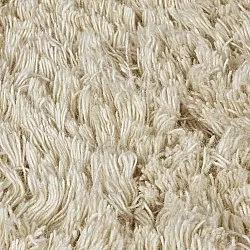 Round rug - Fassale Hand Woven Wool Shaggy (cream)