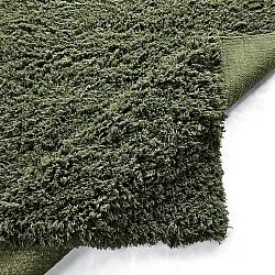 Shaggy rugs - Fassale Hand Woven Wool Shaggy (moss green)