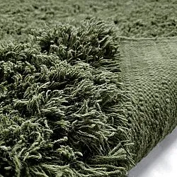 Shaggy rugs - Fassale Hand Woven Wool Shaggy (moss green)