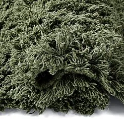 Shaggy rugs - Fassale Hand Woven Wool Shaggy (moss green)