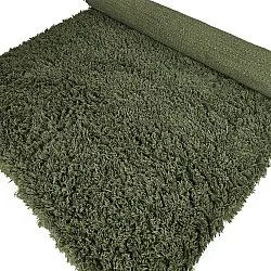 Shaggy rugs - Fassale Hand Woven Wool Shaggy (moss green)