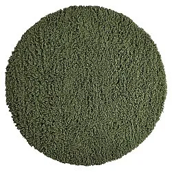 Round rug - Fassale Hand Woven Wool Shaggy (moss green)