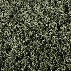 Round rug - Fassale Hand Woven Wool Shaggy (moss green)