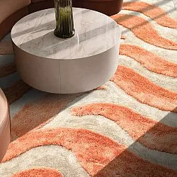 Shaggy rugs - Fergana (cream/orange)