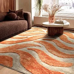 Shaggy rugs - Fergana (cream/orange)