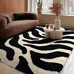 Shaggy rugs - Fergana (cream/black)