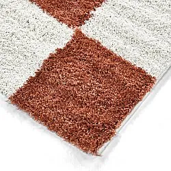 Shaggy rugs - Gordes (orange/white)