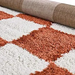 Shaggy rugs - Gordes (orange/white)