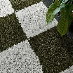 Shaggy rugs - Gordes (green/white)