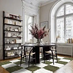 Shaggy rugs - Gordes (green/white)