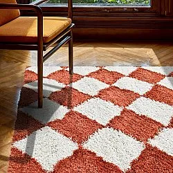 Shaggy rugs - Albi (white/orange)