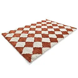 Shaggy rugs - Albi (white/orange)