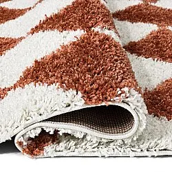 Shaggy rugs - Albi (white/orange)