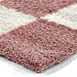 Shaggy rugs - Gordes (pink/white)