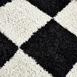 Shaggy rugs - Gordes (black/white)