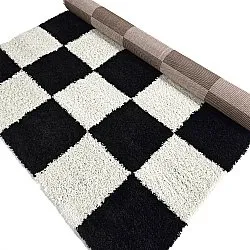 Shaggy rugs - Gordes (black/white)