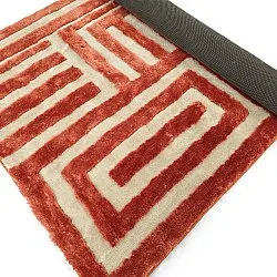 Shaggy rugs - Karbala (cream/red)