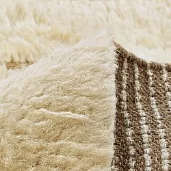 Shaggy rugs - Kiberg Hand Woven Wool Shaggy (cream)