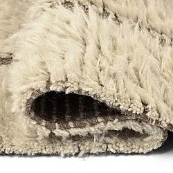 Shaggy rugs - Kiberg Hand Woven Wool Shaggy (cream)