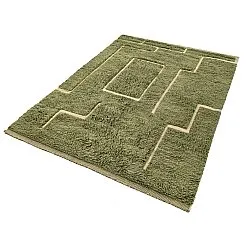 Shaggy rugs - Kiberg Hand Woven Wool Shaggy (green)