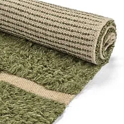 Shaggy rugs - Kiberg Hand Woven Wool Shaggy (green)