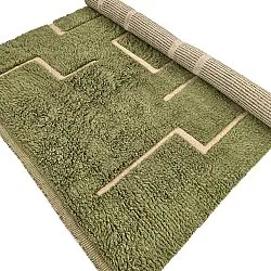Shaggy rugs - Kiberg Hand Woven Wool Shaggy (green)