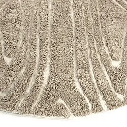Round rug - Kindon Natural Cotton Shaggy (beige/white)