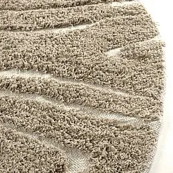 Round rug - Kindon Natural Cotton Shaggy (beige/white)