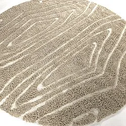 Round rug - Kindon Natural Cotton Shaggy (beige/white)