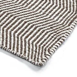Wool rug - Larkana (brown/white)