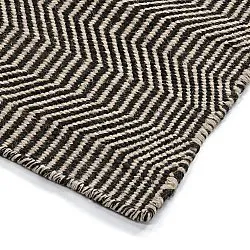 Wool rug - Larkana (beige/black)