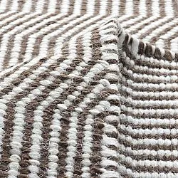 Wool rug - Larkana (brown/white)