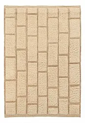 Shaggy rugs - Leknes Hand Woven Wool Shaggy (cream)