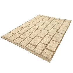 Shaggy rugs - Leknes Hand Woven Wool Shaggy (cream)