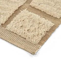 Shaggy rugs - Leknes Hand Woven Wool Shaggy (cream)